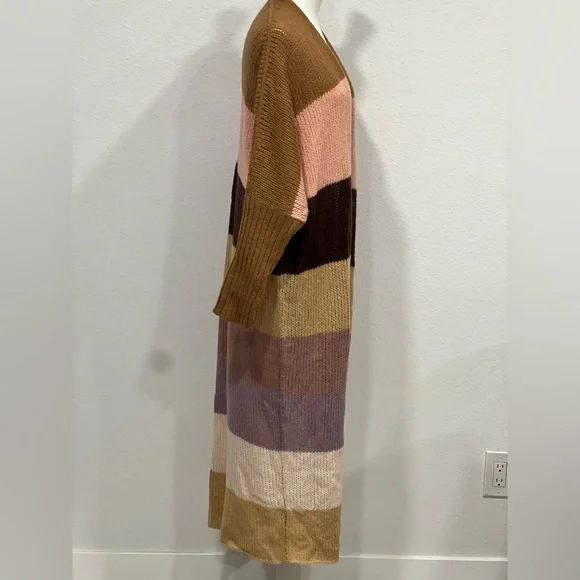 Free People Multicolor Oslo Striped Wool  Alpaca Blend Cardigan - Picture 3 of 4